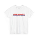 Palpable Retro Logo T-Shirt - 3D Red & Blue Graphic Tee