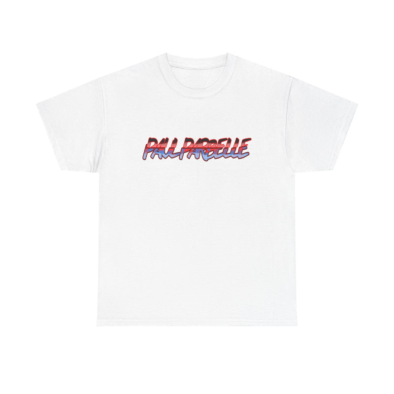 Palpable Retro Logo T-Shirt - 3D Red & Blue Graphic Tee
