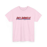 Palpable Retro Logo T-Shirt - 3D Red & Blue Graphic Tee